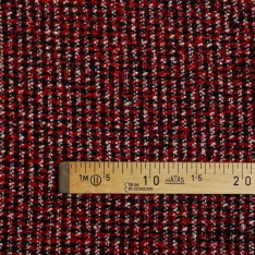 Natté de laine fantaisie sergé brun froid crème