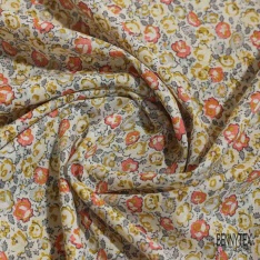 Voile coton imprimé cachemire multicolore