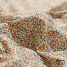 Voile coton imprimé cachemire multicolore