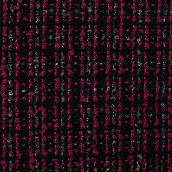 Natté de laine fantaisie noir fushia blanc fluide