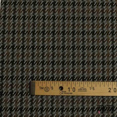 Natté de laine fantaisie noir vert fluo brun chiné