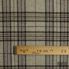 Chevron de laine souple blanc cassé marron chiné