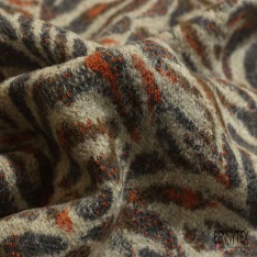 Laine bouillie uni noir charbon