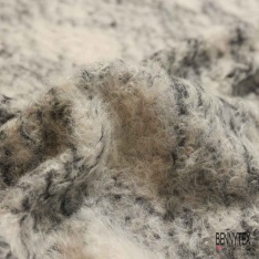 Mohair de laine vierge uni gris moyen