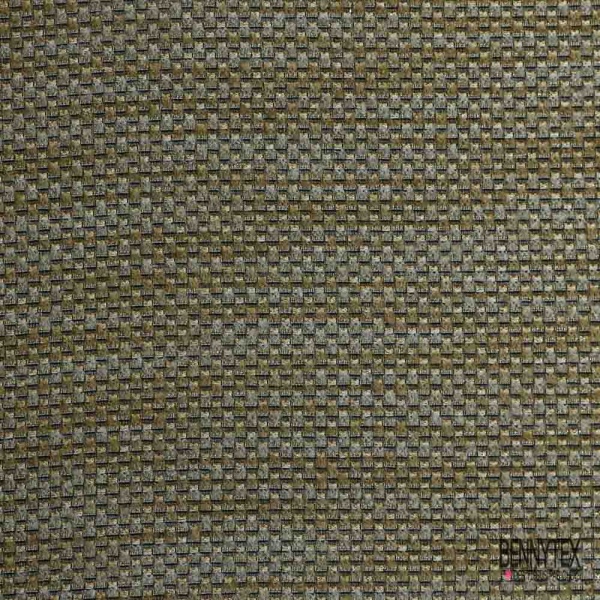 Natté haute couture polycoton beige perle noir lurex or