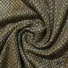 Natté de laine fantaisie vierge semi rigide lourd beige blanc brun