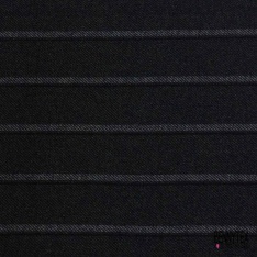 Sergé de laine laqué ton sur ton noir corbeau