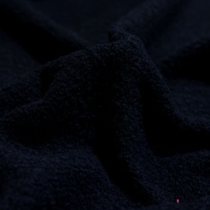 Laine bouclette souple et fluide ton bleu nuit