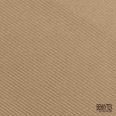 Sergé de laine effet côtelé camel clair