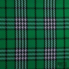 Tartan sergé de laine ton gazon rosée du matin blanc noir