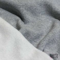 Molleton envers gratté rose dragées grande laize