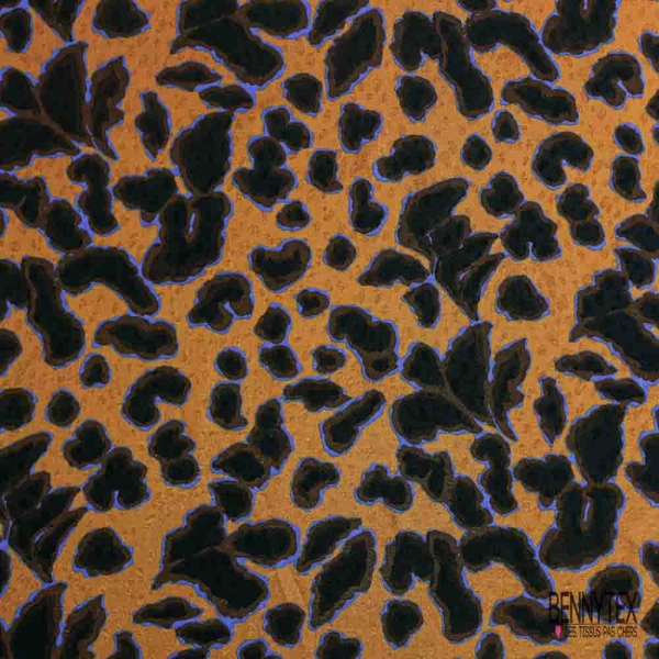 Fibranne viscose satinée imprimé digital baroque stylisé marine fond jacquard pois ton sur ton blanc cassé