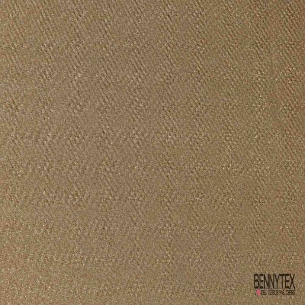 Maille tricot fine lurex argent fond taupe