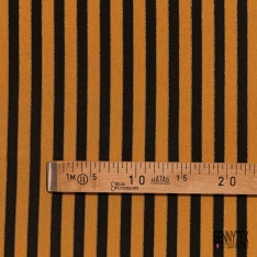 Jersey viscose imprimé digital baroque blanc cassé fond noir