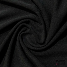 Maille polyester élasthanne uni noir