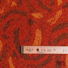 Laine bouclette souple et fluide tartan gris blanc cassé rouille noir beige