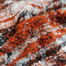 Laine mohair tricot fantaisie bouclette sinusoïde ton chaud