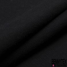 Coupon 3m molleton gratté noir grande laize