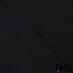 Coupon 3m molleton gratté noir grande laize