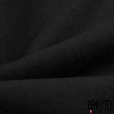 Coupon 3m molleton gratté noir grande laize