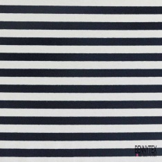 Jersey viscose imprimé rayure horizontale noir blanc cassé