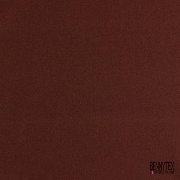 Satin coton apprêté semi rigide uni acajou