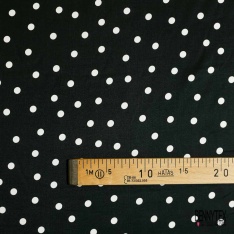 Satin viscose imprimé digital géométrique noir sapin ciel blanc cassé