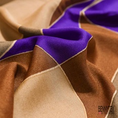 Satin viscose imprimé digital abstrait