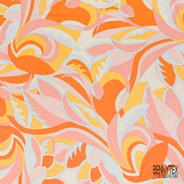 Crêpe viscose digital motif abstrait sevententie's