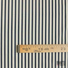 Popeline coton élasthanne digital satinée imprimé floral fond kaki brun