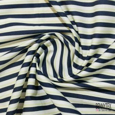 Popeline coton élasthanne digital satinée imprimé floral fond kaki brun