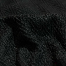 Chevron de laine souple blanc cassé marron chiné