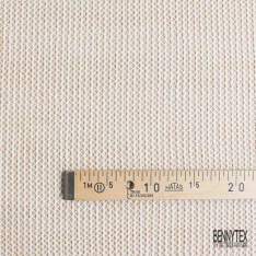 Jersey tricot lache coton laine chiné framboise blanc optique