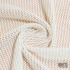 Jersey tricot lache coton laine chiné framboise blanc optique