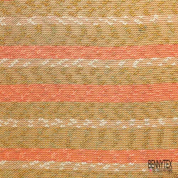 Jersey tricot lache laine blanc cassé