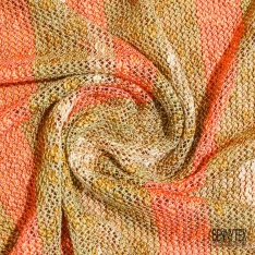 Jersey tricot lache laine blanc cassé