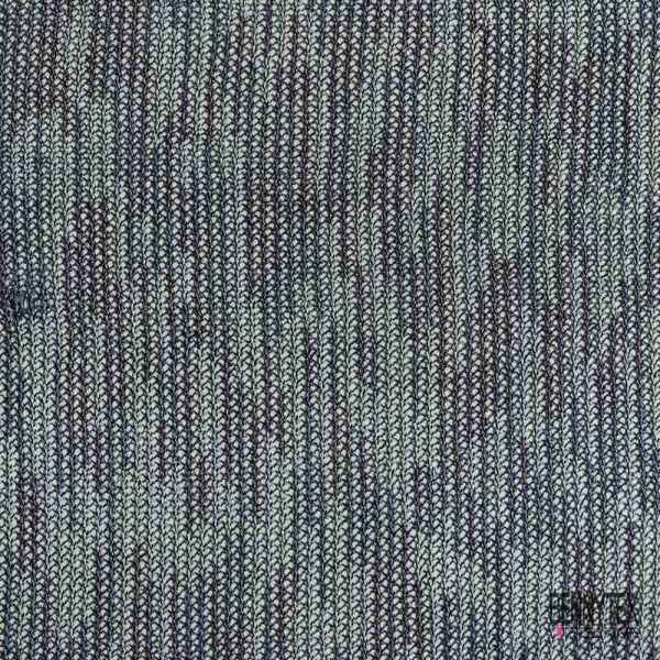 Jersey tricot lache rayon coton motif rayure horizontale corail beige lurex or