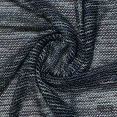 Jersey tricot lache rayon coton motif rayure horizontale corail beige lurex or