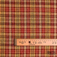 Tartan de laine envers gratté ton noir gris moyen