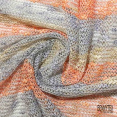 Jersey tricot lache rayon coton chiné marine bleu nuit ciel