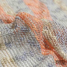 Jersey tricot lache rayon coton chiné marine bleu nuit ciel