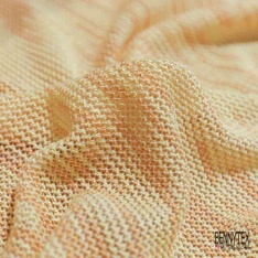 Jersey tricot lache rayon coton chiné noir blanc