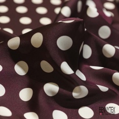 Satinette polyester digitale motif patchwork cachemire