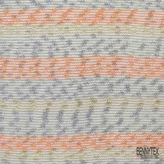 Jersey tricot lache rayon coton chiné marine bleu nuit ciel