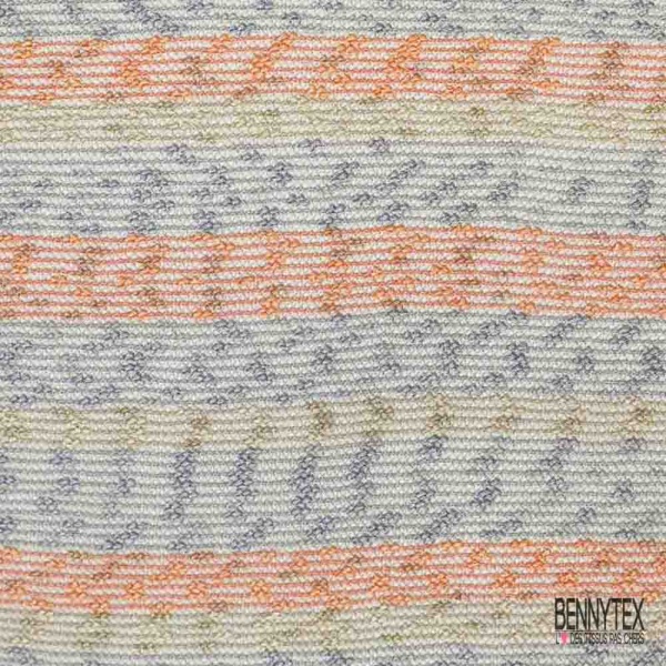 Jersey tricot lache rayon coton chiné marine bleu nuit ciel