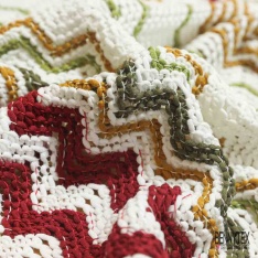 Jersey tricot lache rayon coton chiné banane abricot givré