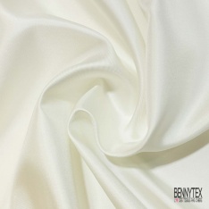 Twill de soie uni blanc naturelle petite laize