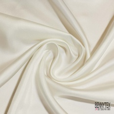 Twill de soie uni blanc discret petite laize