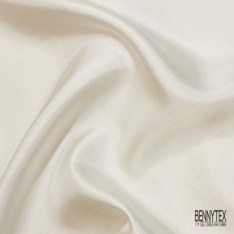 Twill de soie uni blanc discret petite laize