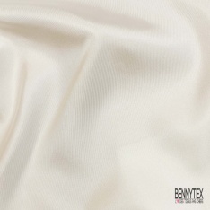 Twill de soie uni blanc discret petite laize